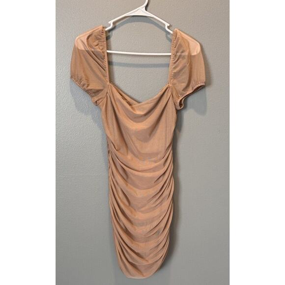 Princess Polly Charvi Mini Dress Tan Brown Size 10 US Women's - Picture 2 of 5